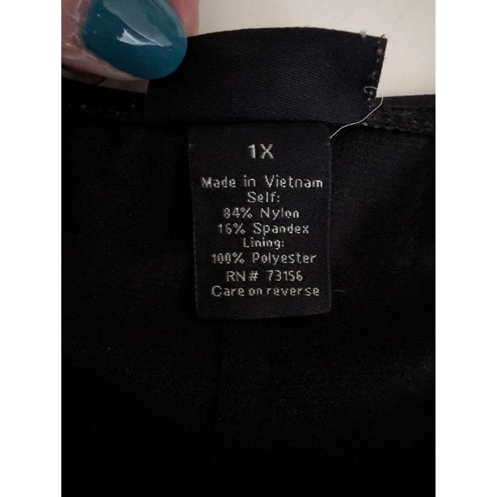 Apt. 9 Womens Black Mid Rise Bikini Swim Bottoms Size 1X Solid Basic Classic